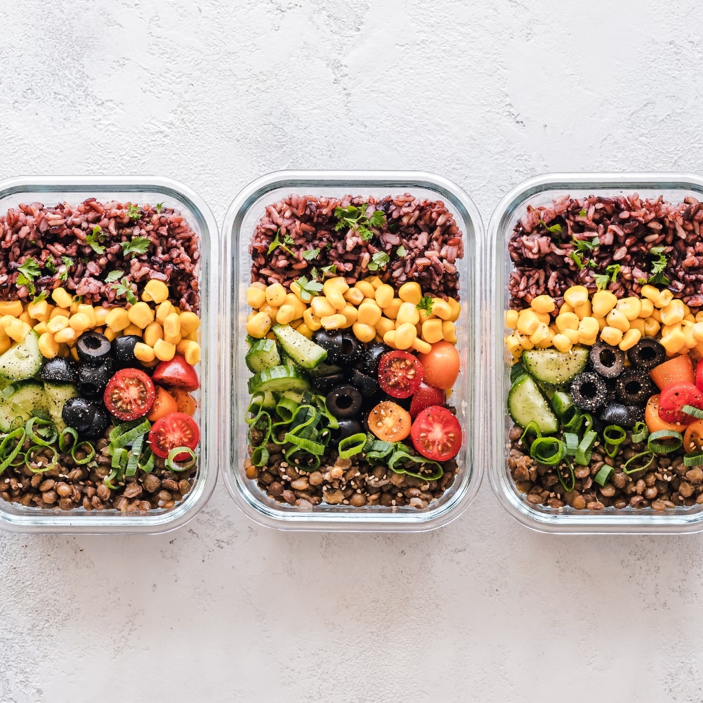 Meal prep recipes in a container